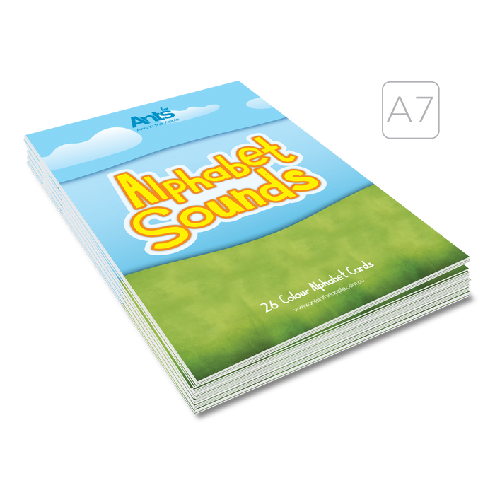 #18108 Alphabet Sounds Cards (26 cards, A7, double sided)
